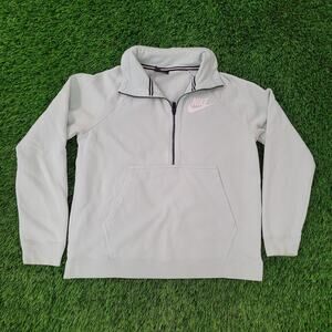 NIKE Sportswear Club Fleece Quarter Zip Pullover Womens M 22x23